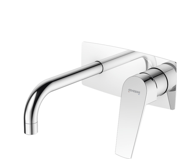 Monomando de lavabo empotrado caño 16 cm Cromado Kloe